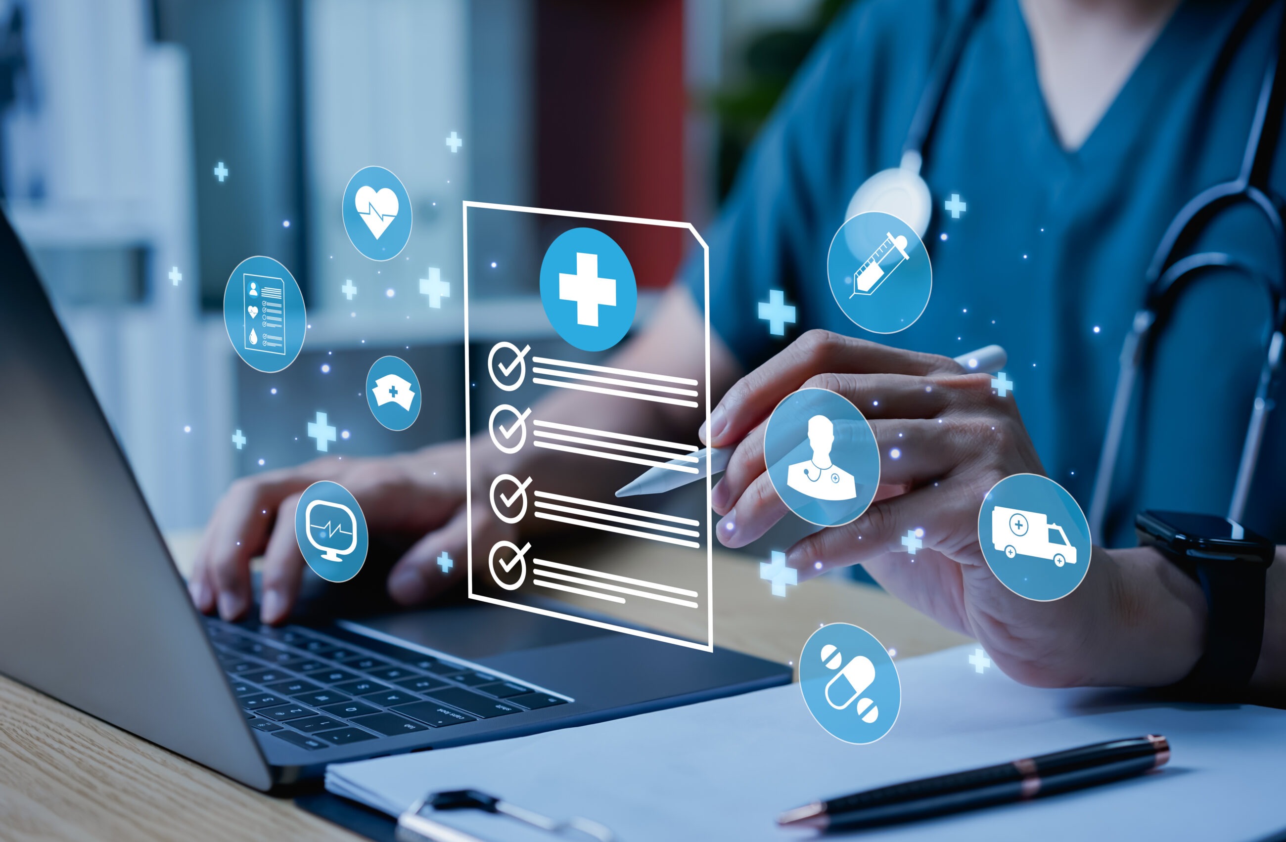 Healthcare professional managing post–asset protection responsibilities, including compliance, documentation, and financial structures after securing wealth.