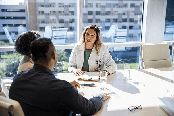 Tax strategist meeting with a doctor.